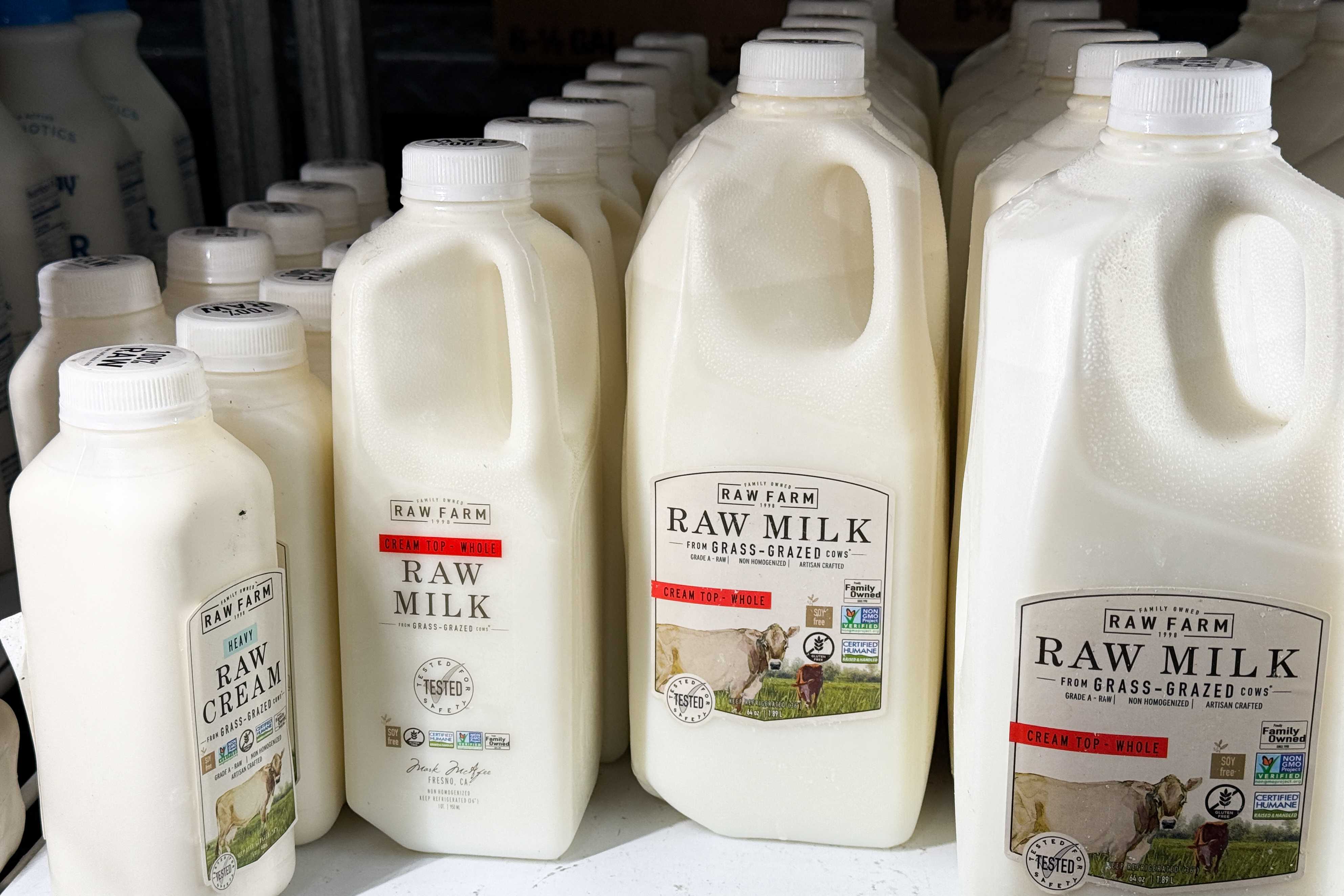 Reality TV contestant drinking raw milk