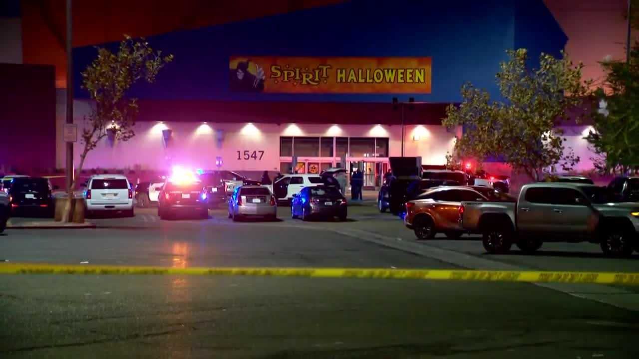 A Spirit Halloween store during the autumn season